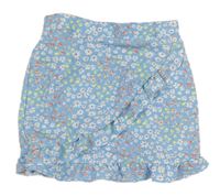 Svetlomodrá kvetovaná ľahká sukňa Primark