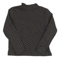 Tmavošedé puntíkaté triko H&M