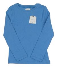 Nové - Modré žebrované triko Next