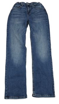 Tmavomodré melírované skinny rifle H&M