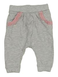 Sivé melírované tepláky s tylem Ergee