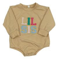 Svetlobéžové teplákové body s nápisom