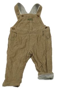 Hnědé podšité laclové manšestráky Zara