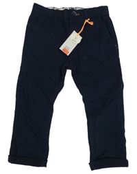 Nové - tmavomodré plátěné chino kalhoty River Island