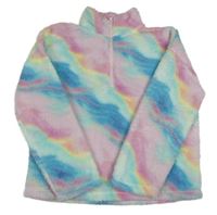 Barevná huňatá vzorovaná mikina dunnes