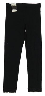 Nové - černé legíny s krajkou George