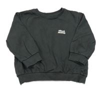 Tmavosivá mikina s nápisom H&M