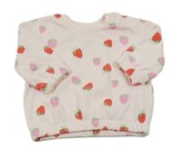 Svetloružová mikina s jahodami Primark