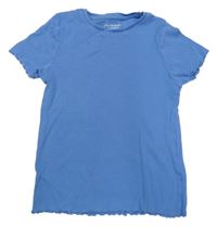 Modré rebrované tričko Primark