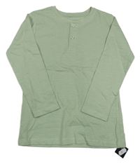 Nové - zelené triko s knoflíky dunnes