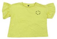 Žlté oversize tričko s nápisom V by Very