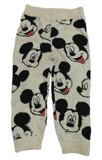 Béžové pletené tepláky s Mickeym George