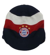 Tmavomodro-bielo-červená mikina s kšiltem - FC BAYERN