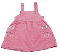 Růžové manšestrové laclové šaty s jednorožci Primark