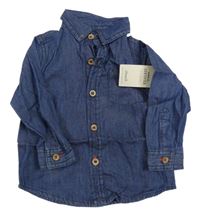 Nové - Tmavomodrá lehká riflová košile Primark