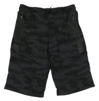 Černo-antracitové army teplákové kraťasy Primark