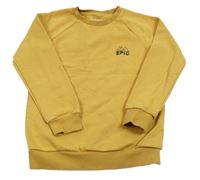 Horčicová mikina s nápisom Nutmeg