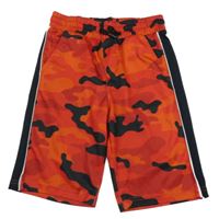 Červeno-černé army sportovní kraťasy F&F