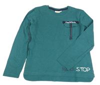 Zelené triko s nápisy Kids