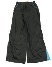 Tmavošedo-svetlomodré šušťákové nohavice Pocopiano