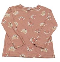 Ružové tričko s liškami Dopodopo