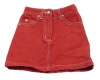 Červená rifľová sukňa H&M