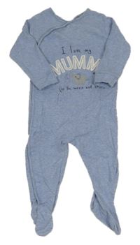 Svetlomodrý overal s nápisom a slonom Next