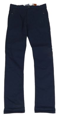 Nové - Tmavomodré chino nohavice Okaidi