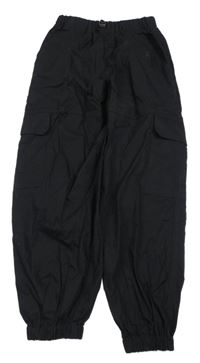 Čierne plátenné cargo cuff nohavice LC Waikiki