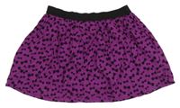 Fialovo-čierna sukňa s mašľami H&M