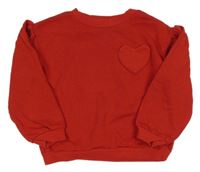Červená mikina so srdiečkom H&M