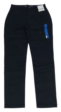 Nové - Tmavomodré plátenné chino nohavice Denim Co.