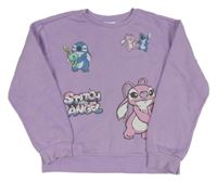 Lila mikina so Stitchem a Angelou Primark