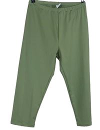Dámské světlekhaki capri legíny 