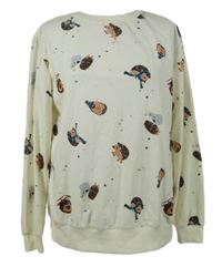 Dámské smetanové pyžamové triko s ježky Next 