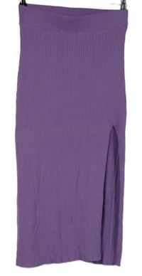 Dámská fialová žebrovaná pletená midi sukně Asos 