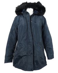 Dámská tmavomodrá šusťáková zimní parka s kapucí Capsule 