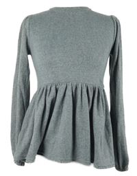 Dámský šedý melírovaný peplum svetr AX 