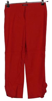 Dámske červené capri nohavice