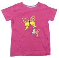 Ružové tričko s motýlikmi Mountain Warehouse