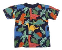 Tmavomodré tričko s dinosaurami George