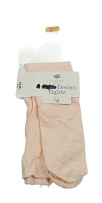 Nové - Světlerůžové silonky so srdiečkami Primark