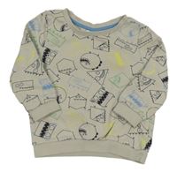 Svetlobéžová mikina s príšerkami so cute