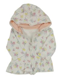 Biela kvetinová prepínaci mikina s kapucňou George