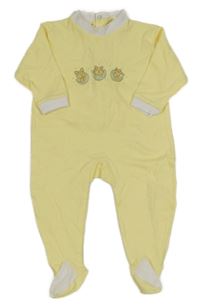Žltý overal s králíčky