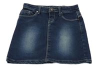 Tmavomodrá rifľová sukňa