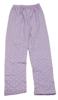 Fialové puntíkaté legíny 