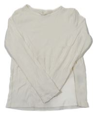 Smotanové rebrované tričko H&M