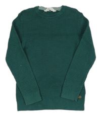 Tmavozelený vzorovaný sveter H&M