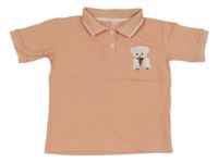 Marhuľové polo tričko s medvedíkom